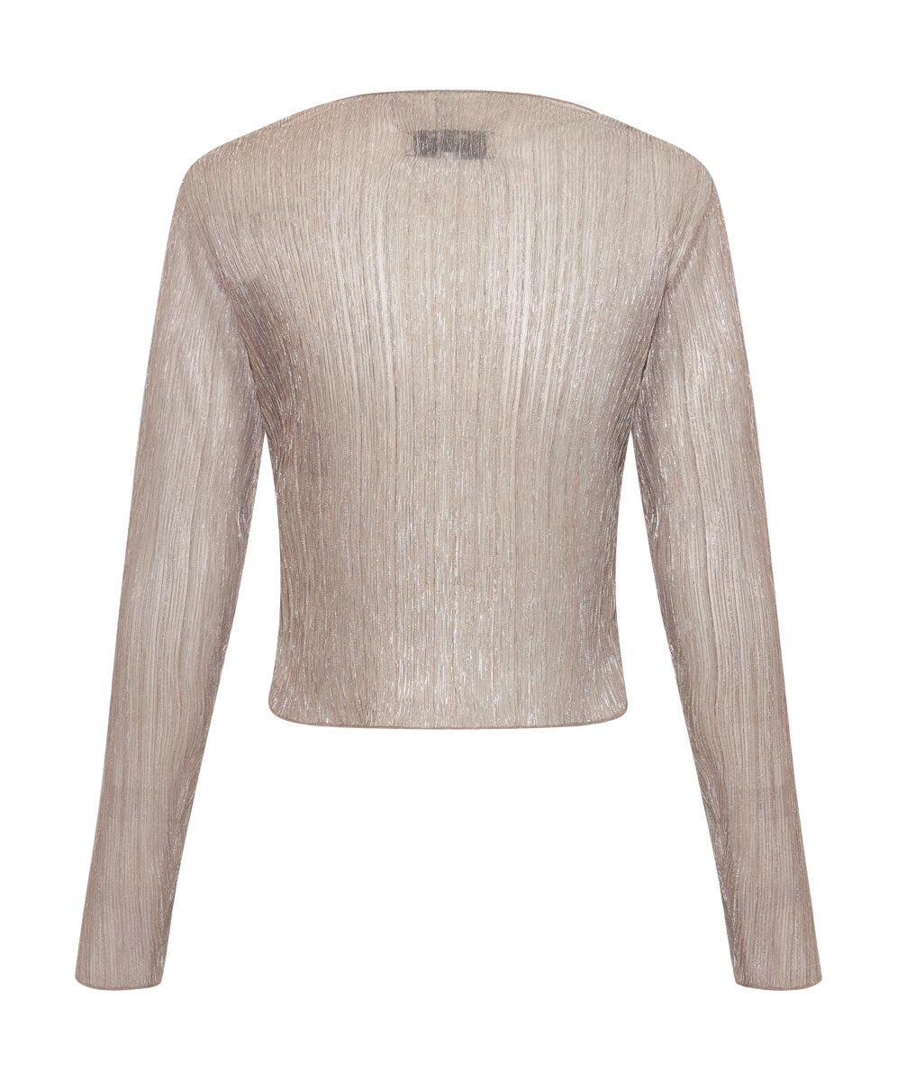 Celestial Rose Plisse Longsleeve Top