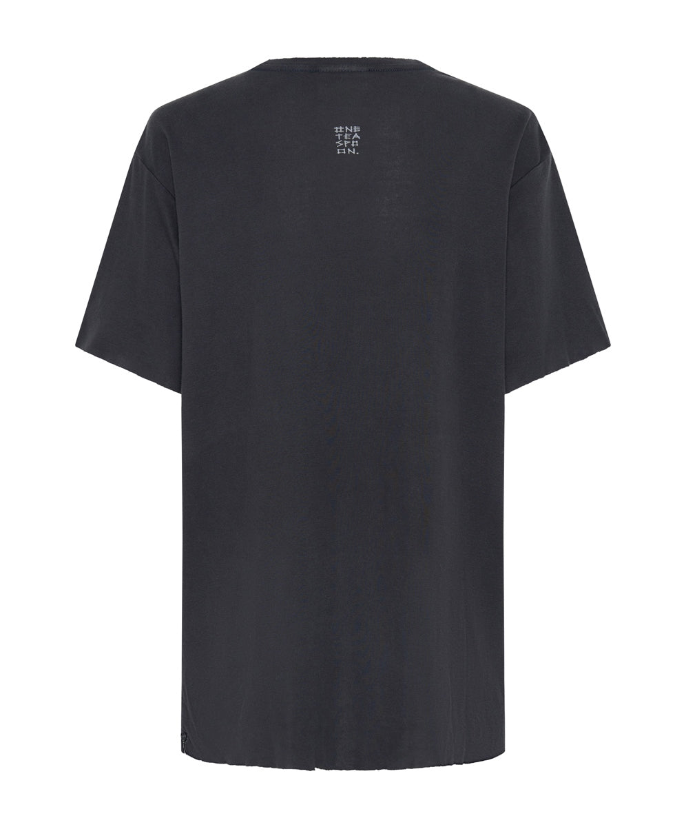 Black Stone Ribbed Unisex Tee - Black Stone