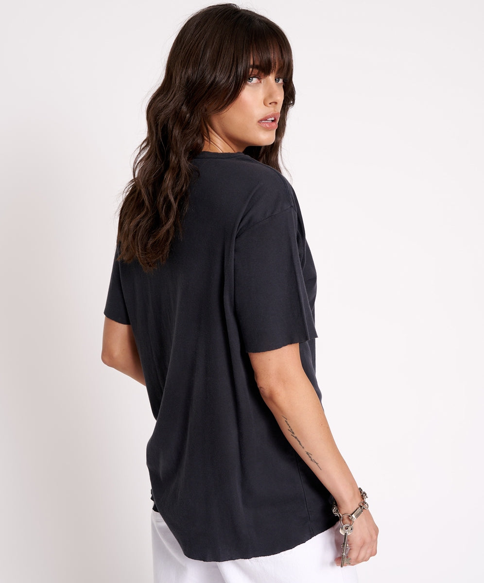 Black Stone Ribbed Unisex Tee - Black Stone