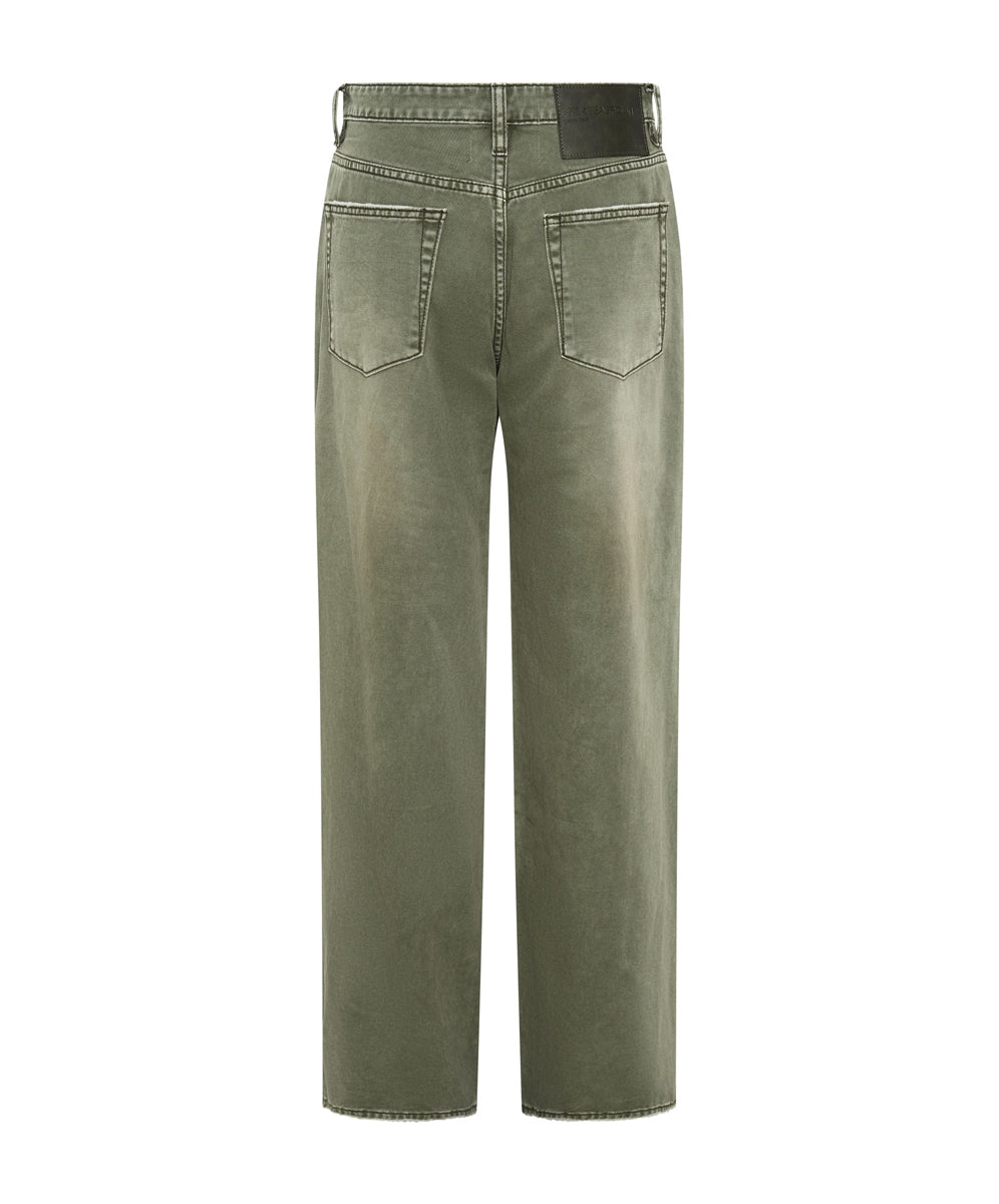St Khaki Jackson Mid Waist Wide Leg Jeans