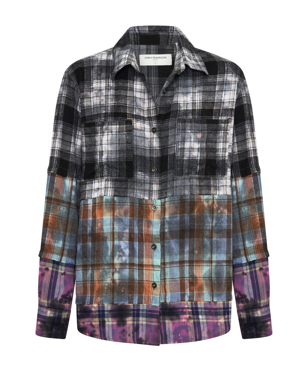 Mixed Flannel Shirt