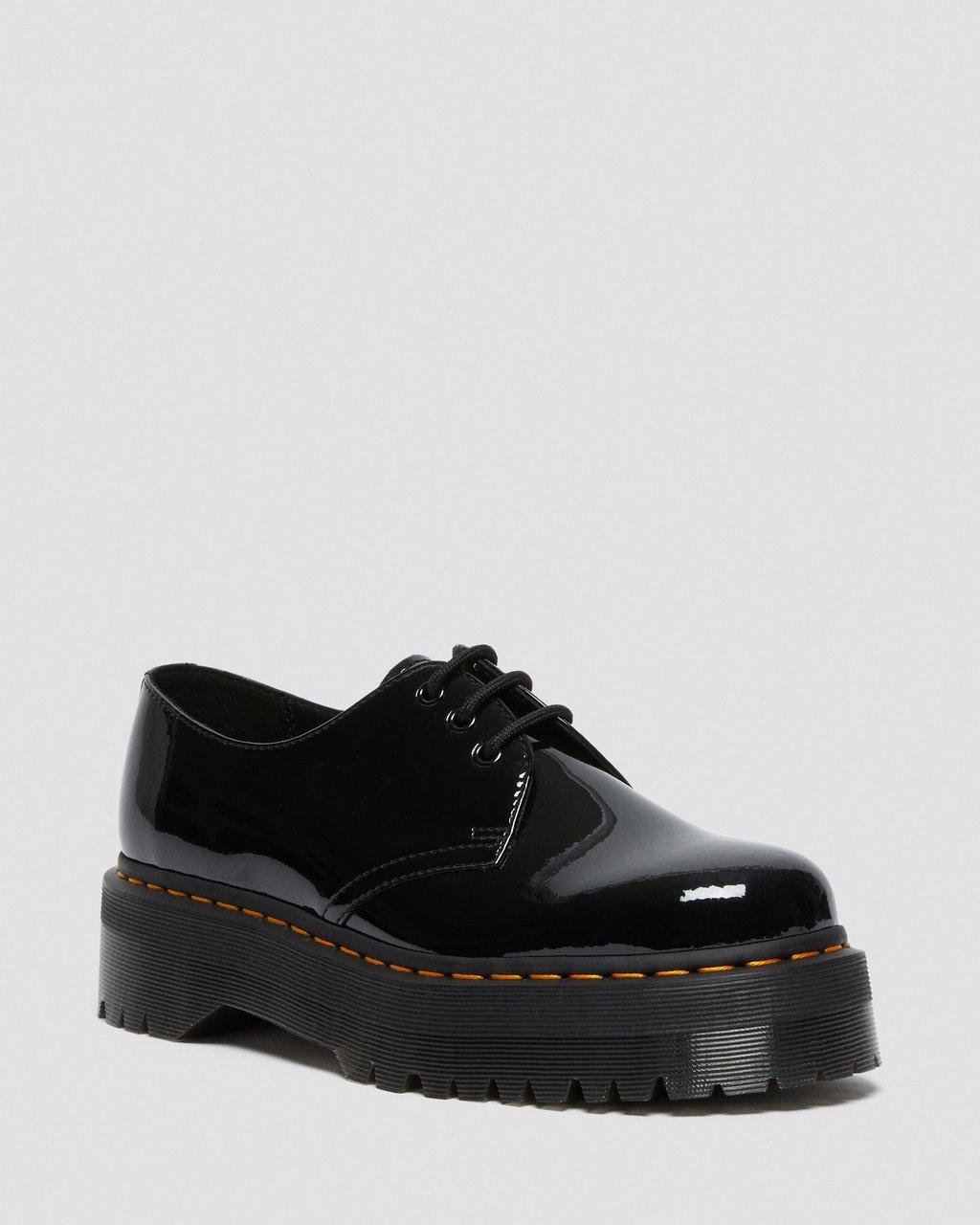 1461 Quad 3 Eye Shoe - Black Patent