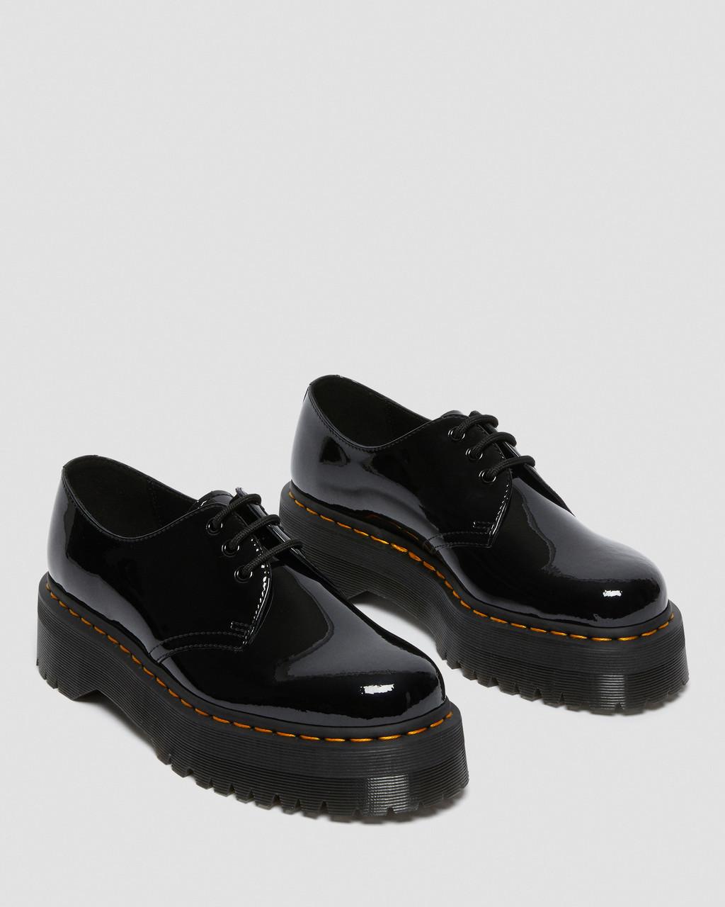 1461 Quad 3 Eye Shoe - Black Patent