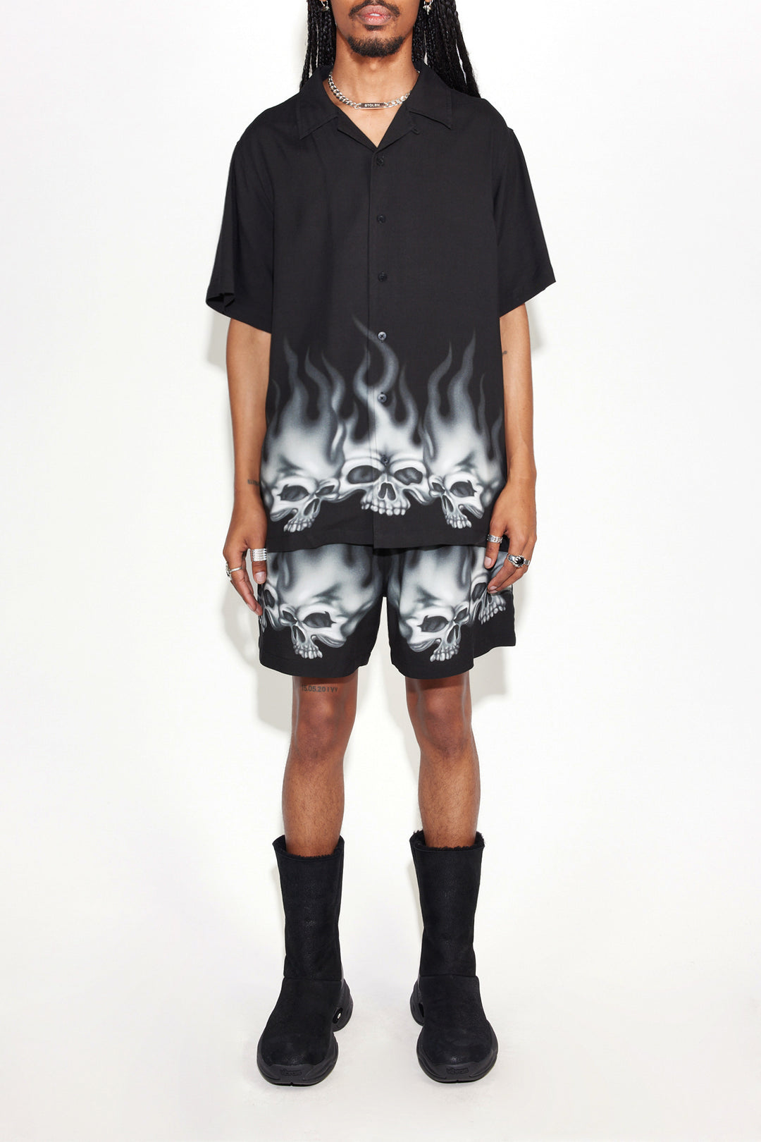 Smoking Skulls Shirt - Print