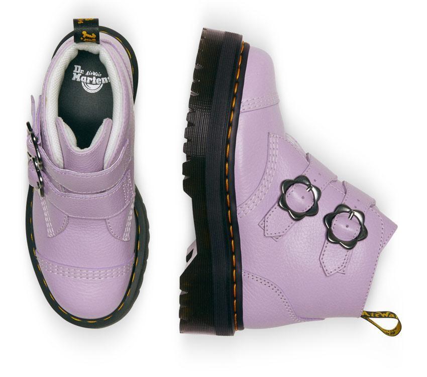 Devon Flower - 2 Strap Boot - Lilac