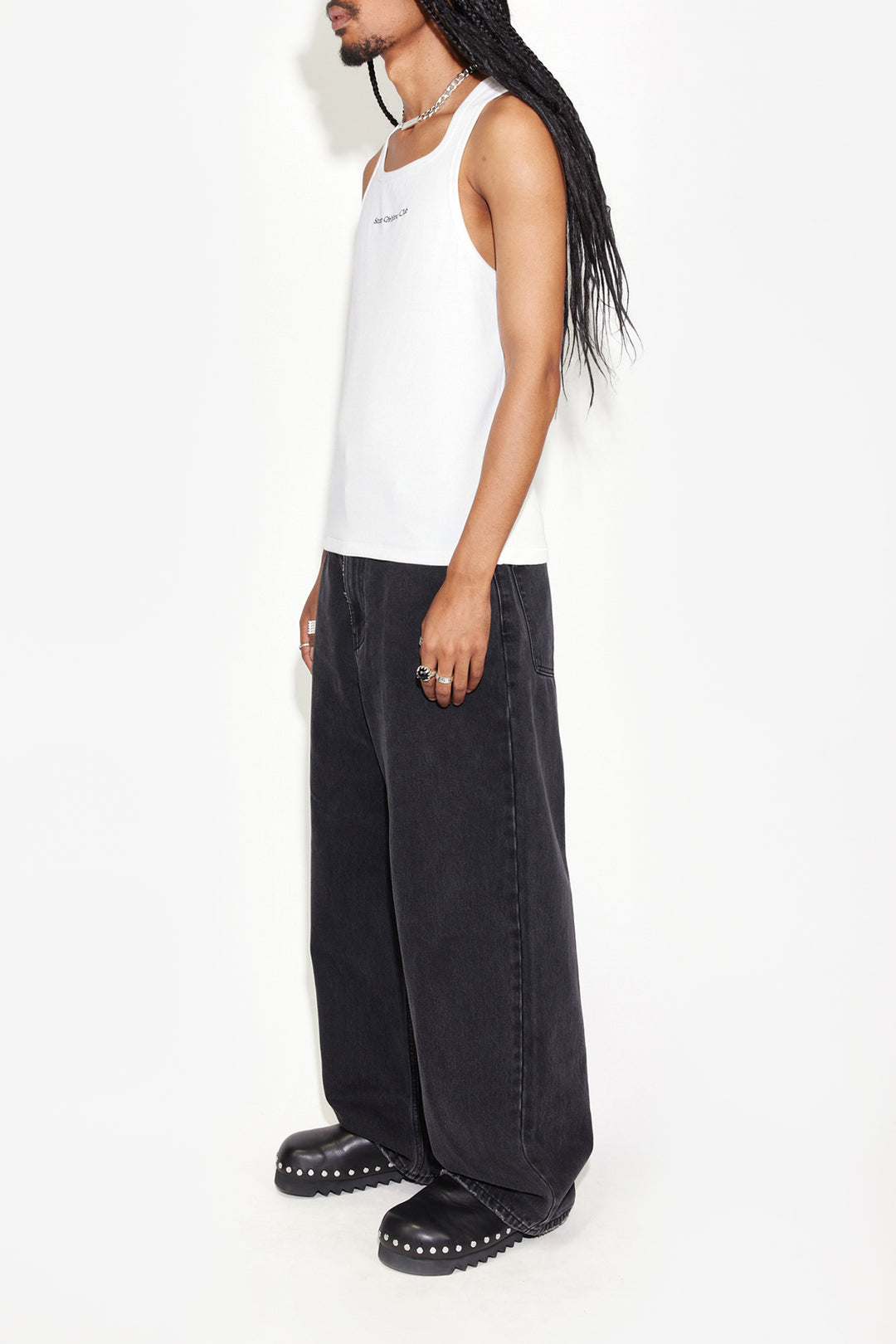 Serif Tank - Vintage White