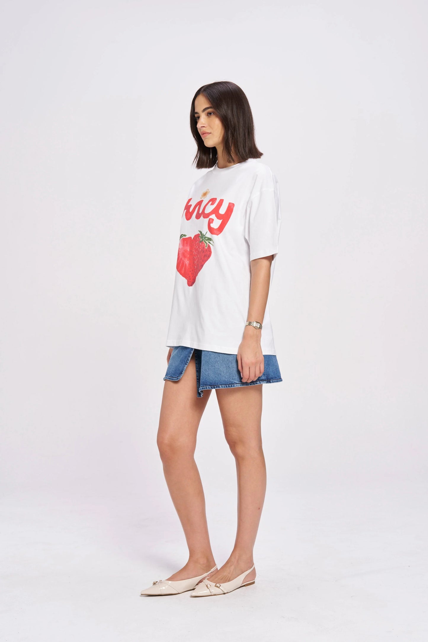 Juicy Oversize Tee - Lucent White