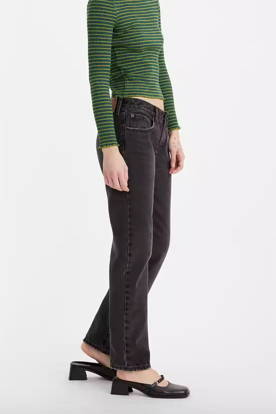 Middy Straight - Black Worn In