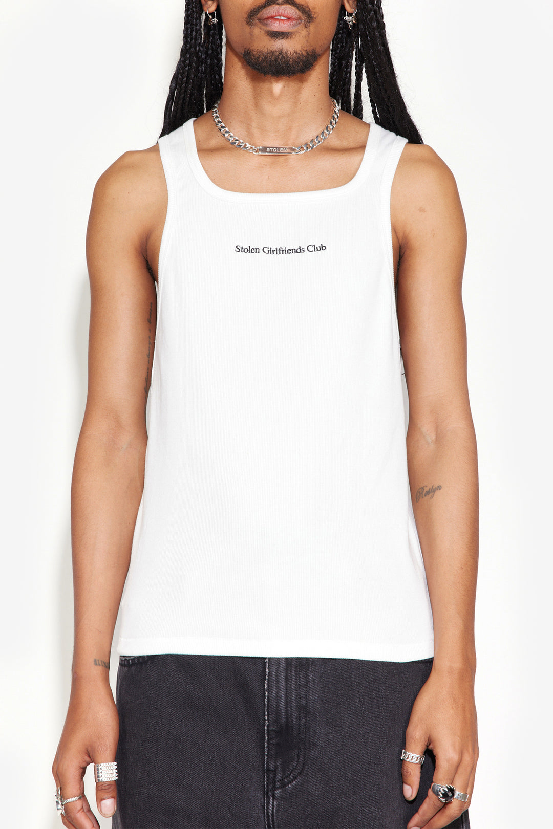Serif Tank - Vintage White