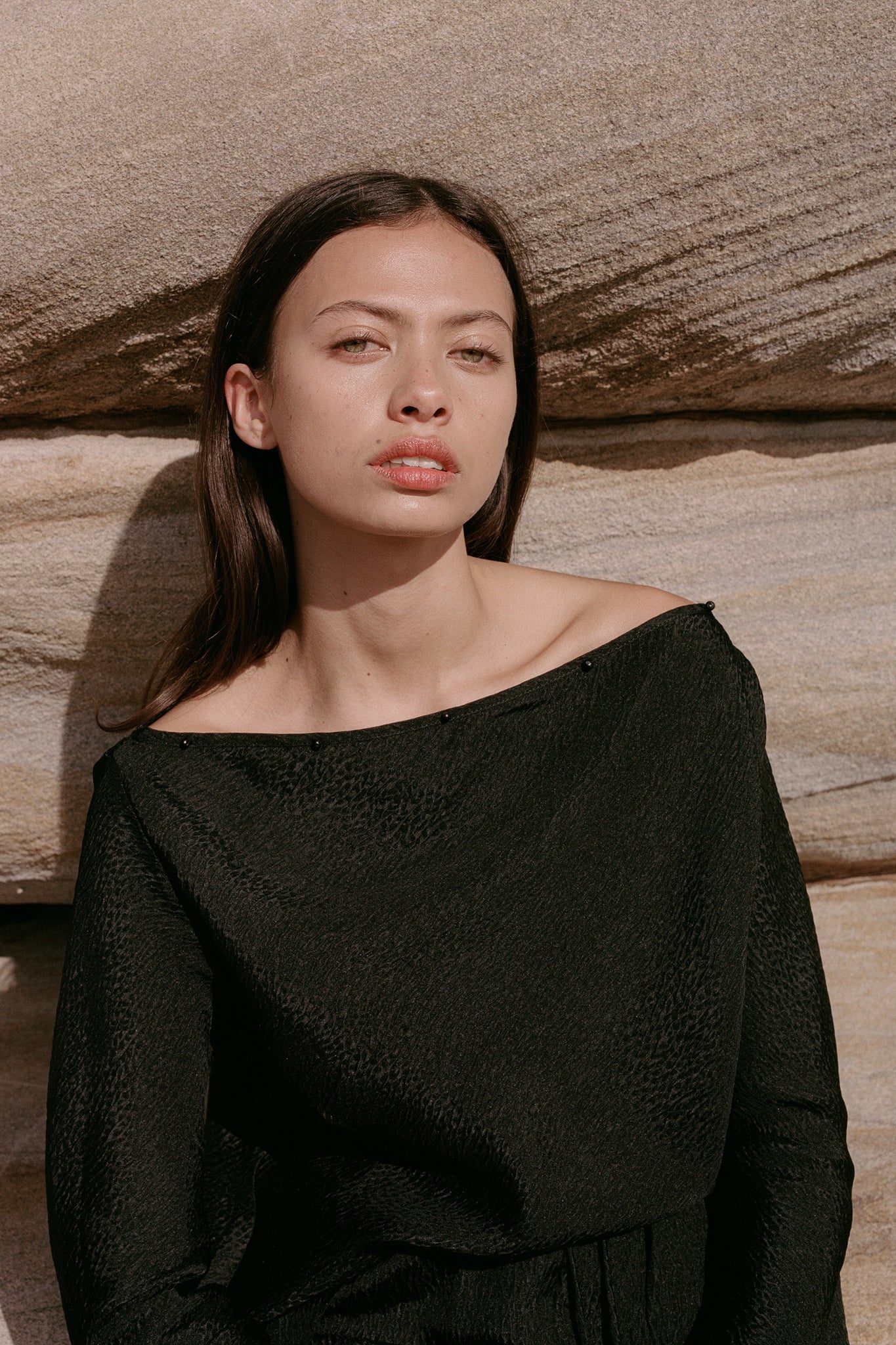 Hester Top - Black Silk