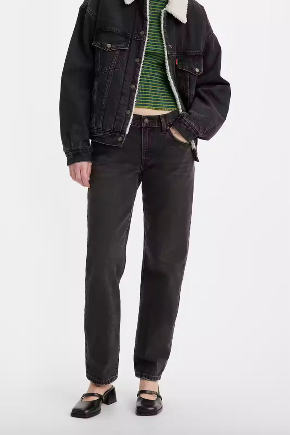 Middy Straight - Black Worn In