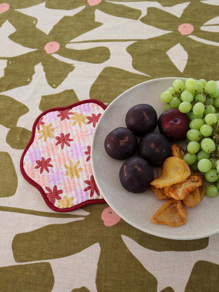 Trivet - Peach Floral