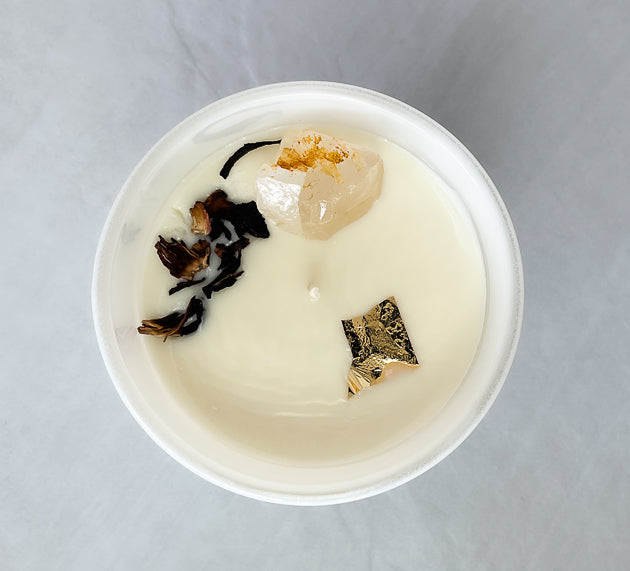 Golden Healer Quartz Crystal Candle - Passion