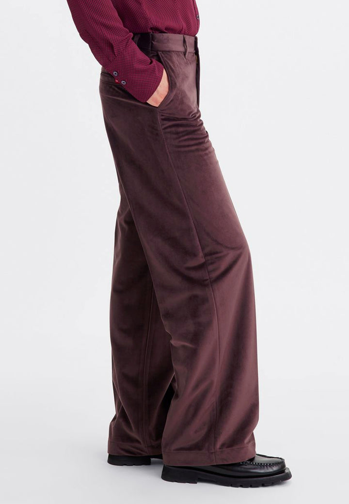 Baggy Trouser - Chocolate Plum Velvet