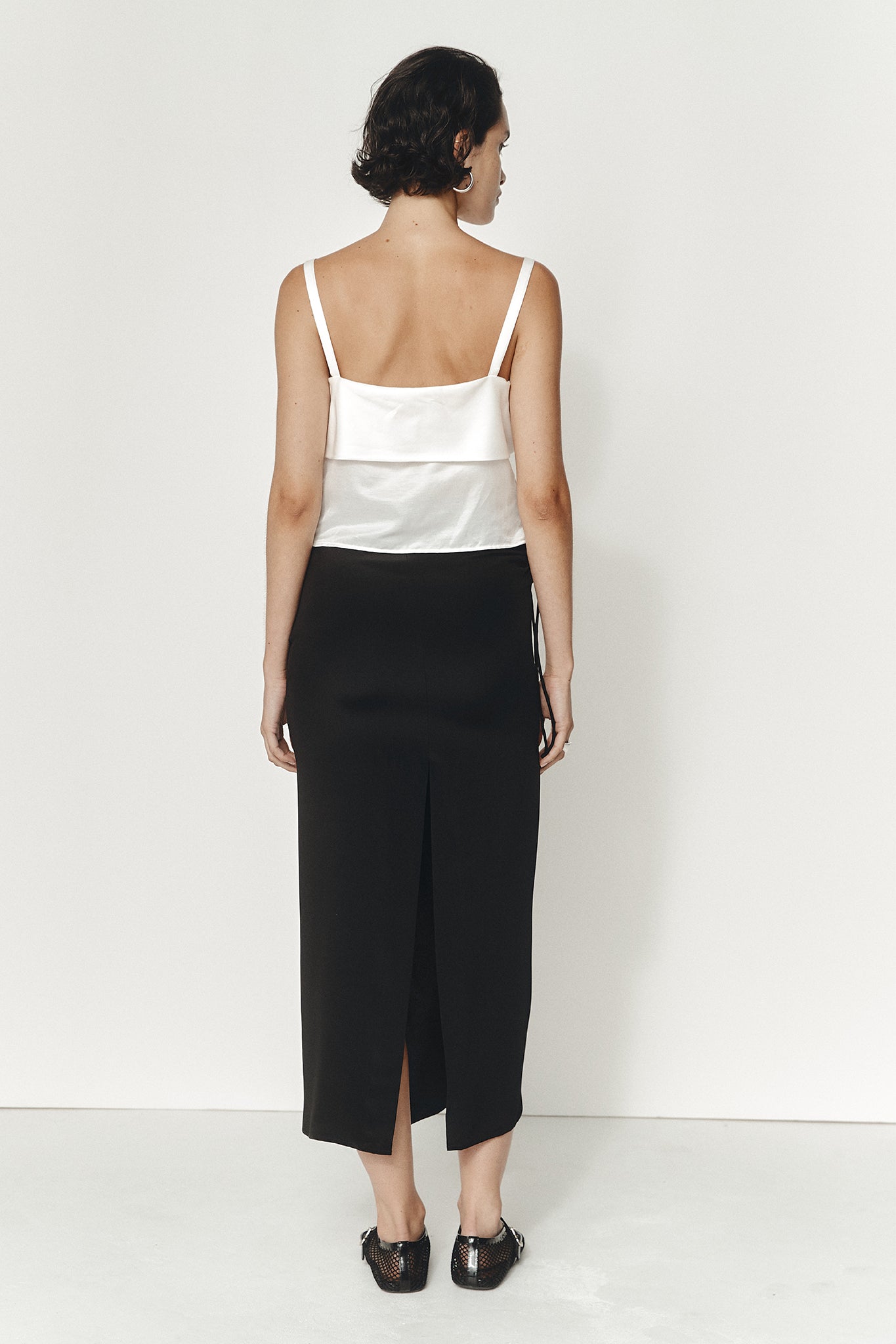 Iris Skirt - Black Silk