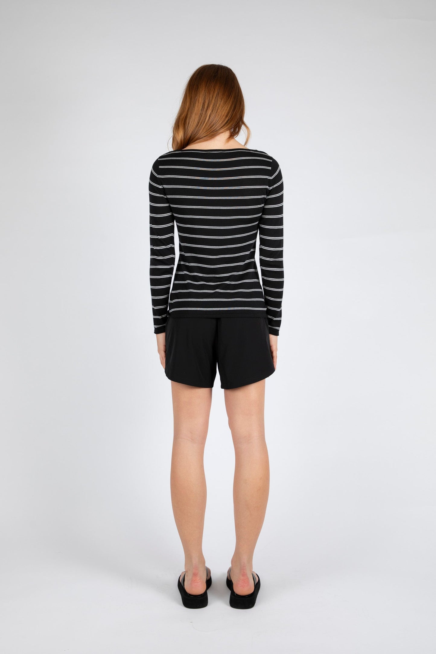 Boater Knit - Black Stripe