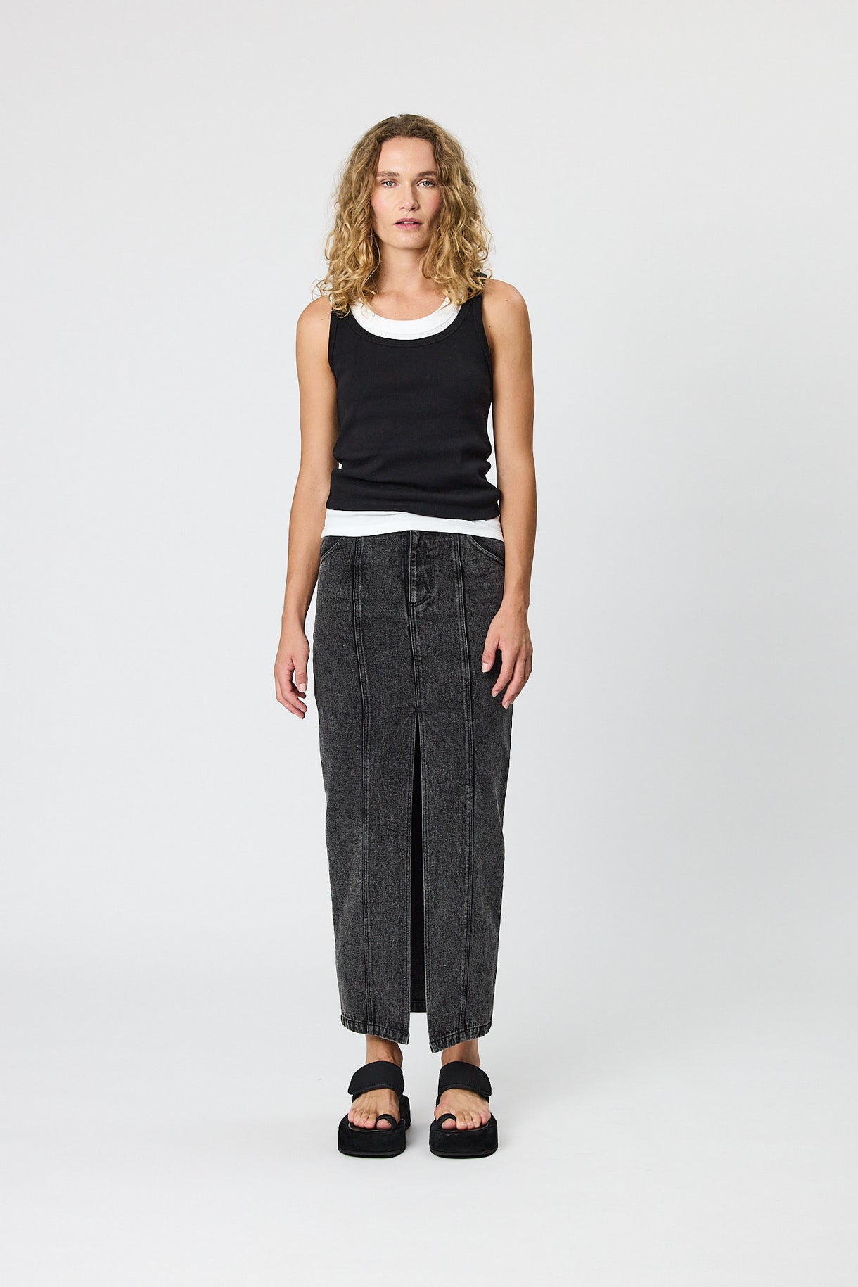 Dylan Tank Top - Black & Ivory