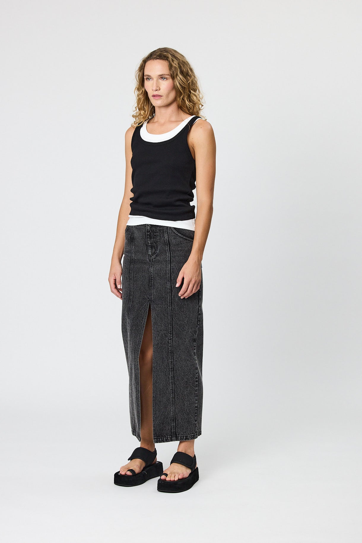 Dylan Tank Top - Black & Ivory