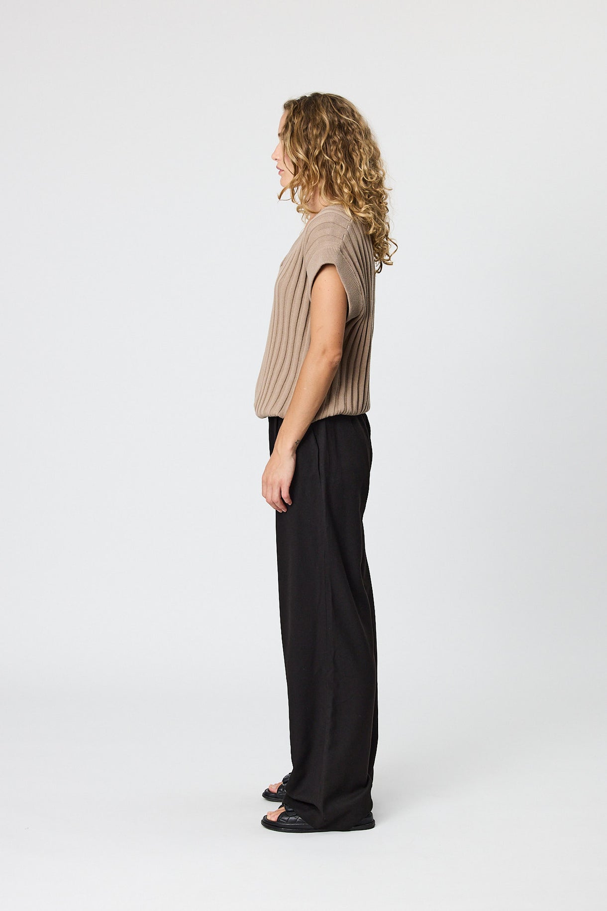 Lillie Knit Vest - Oat