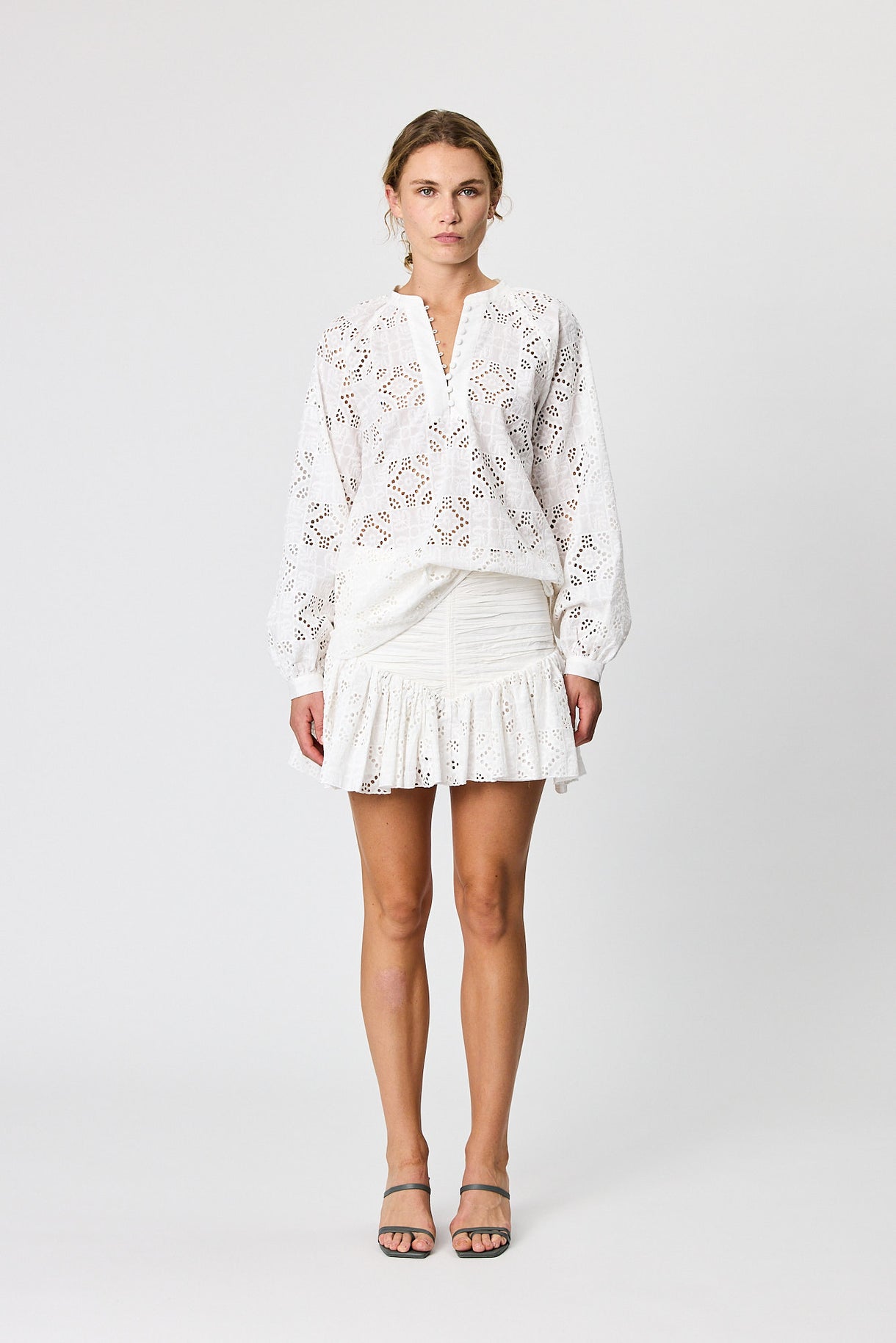 Laycie Blouse - Chalk