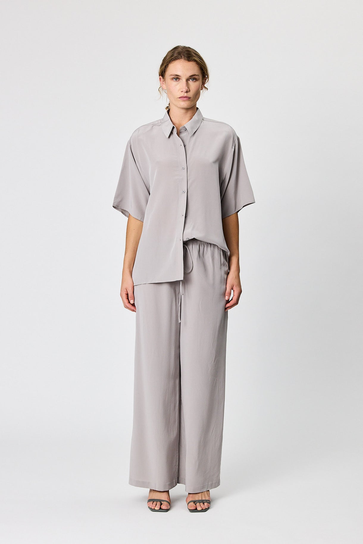 Blake Wide Leg Pant - Ash