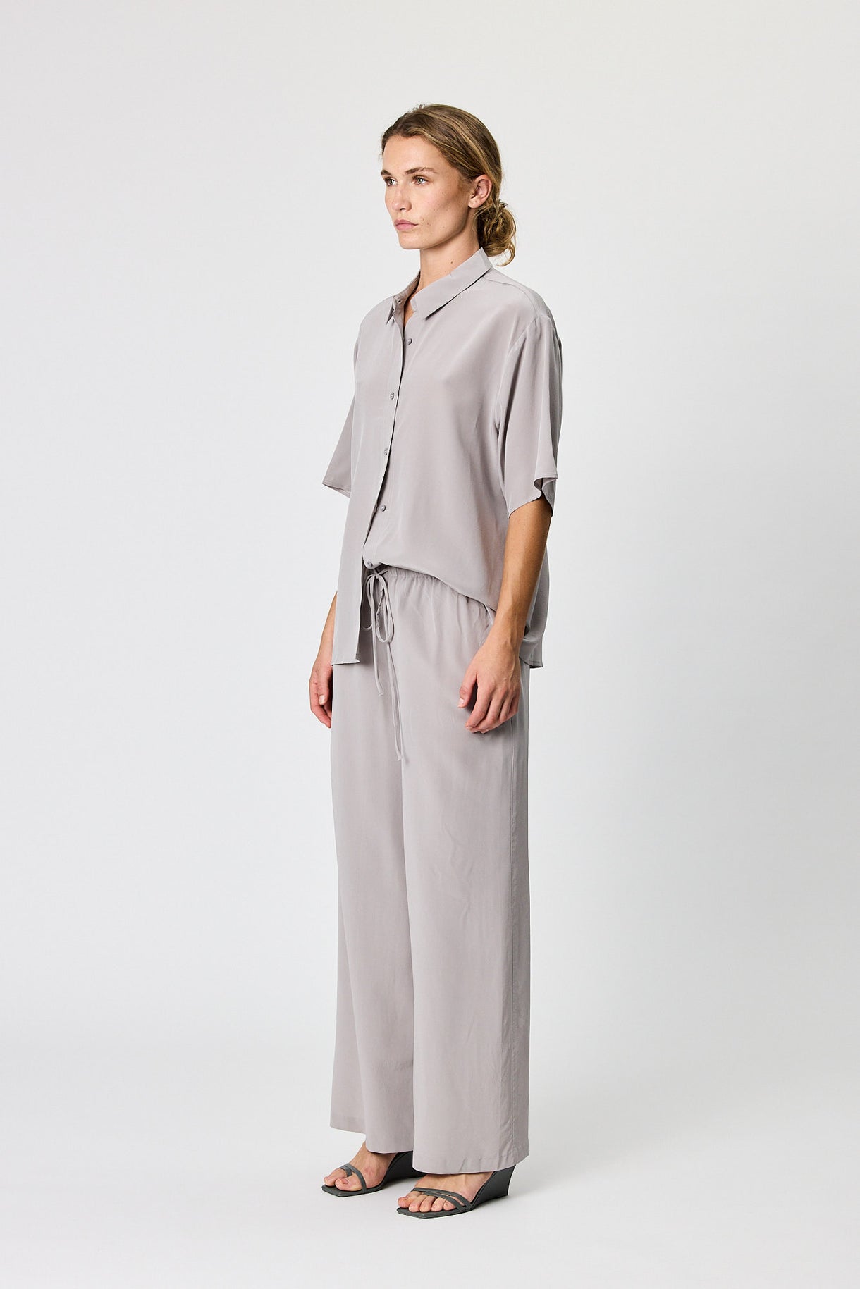 Blake Wide Leg Pant - Ash