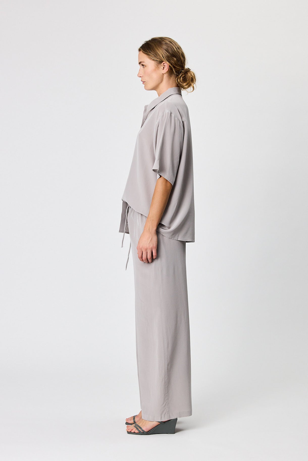 Blake Wide Leg Pant - Ash