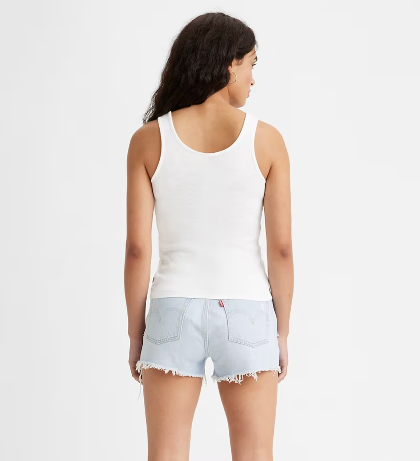 Essential Rib Tank - White