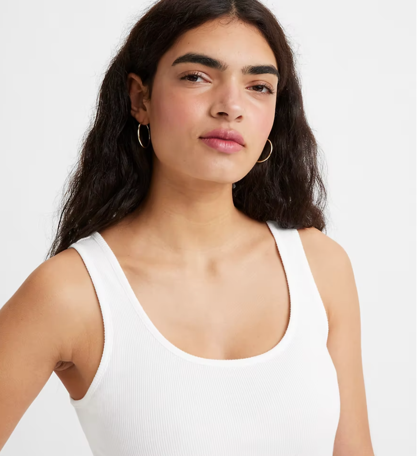 Essential Rib Tank - White