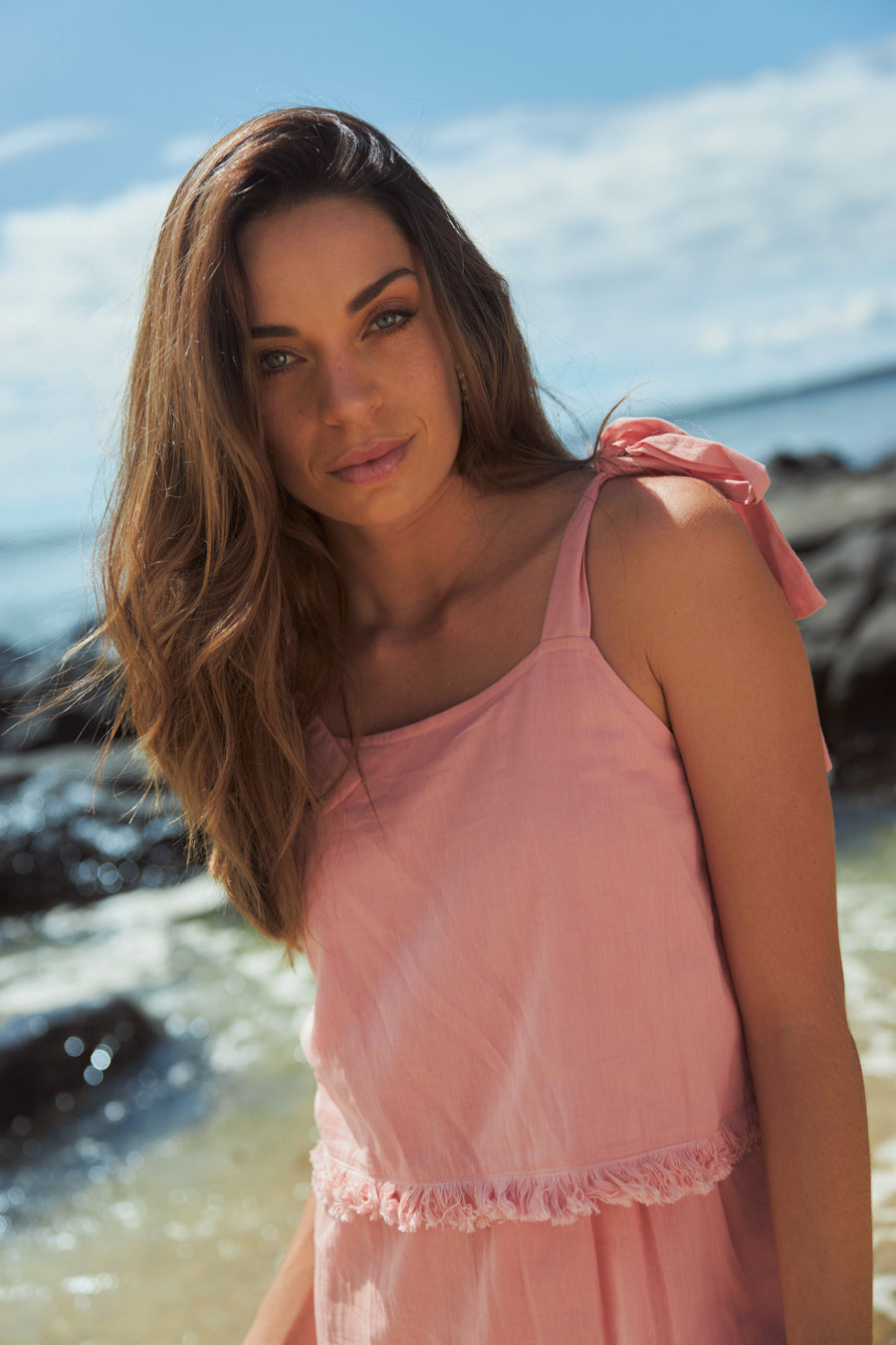 Bonavista Midi Dress - Peach