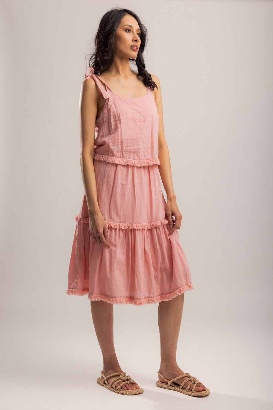Bonavista Midi Dress - Peach
