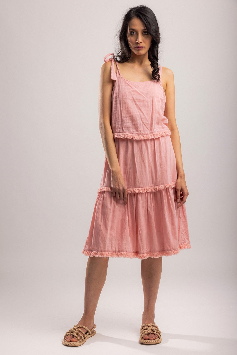 Bonavista Midi Dress - Peach