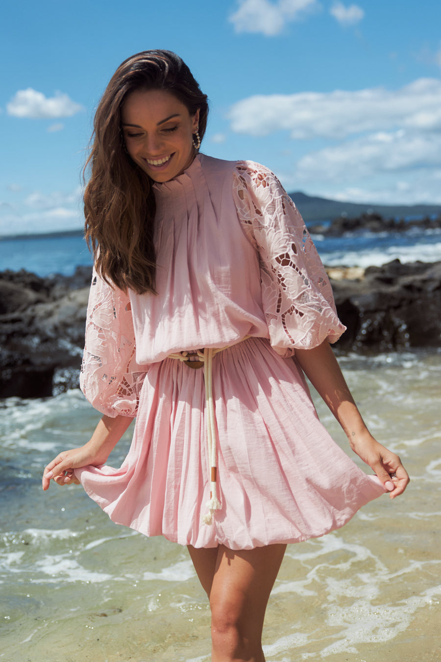 Saco Dress - Pink Lace
