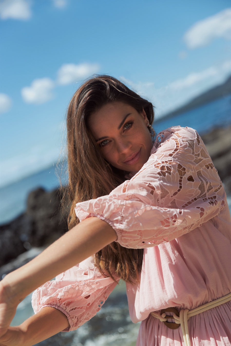 Saco Dress - Pink Lace