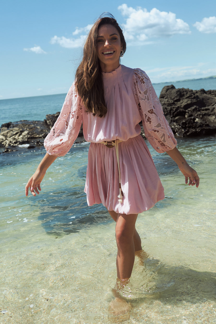 Saco Dress - Pink Lace
