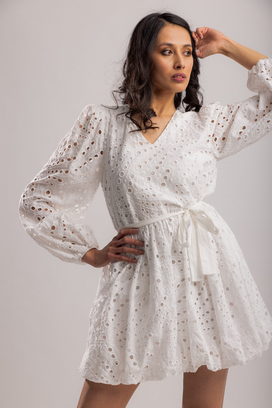 Oyster Dress - White Lace