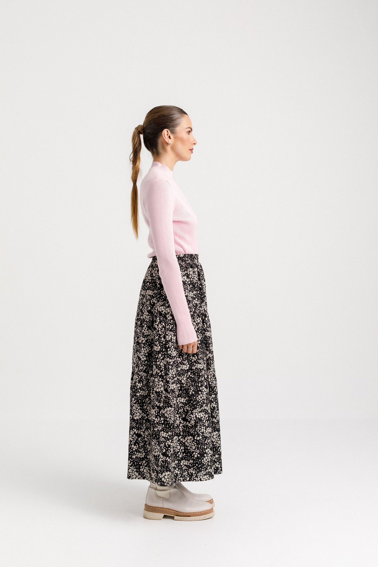 Karla Skirt - Dark Ditsy
