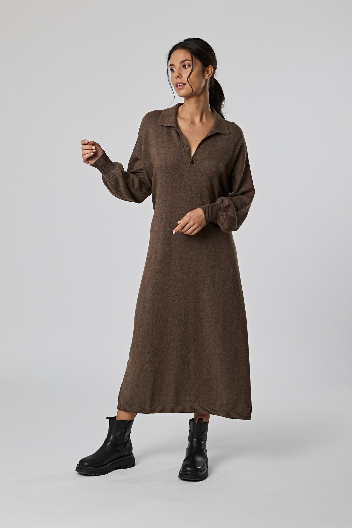 Frame Knit Dress - Ash