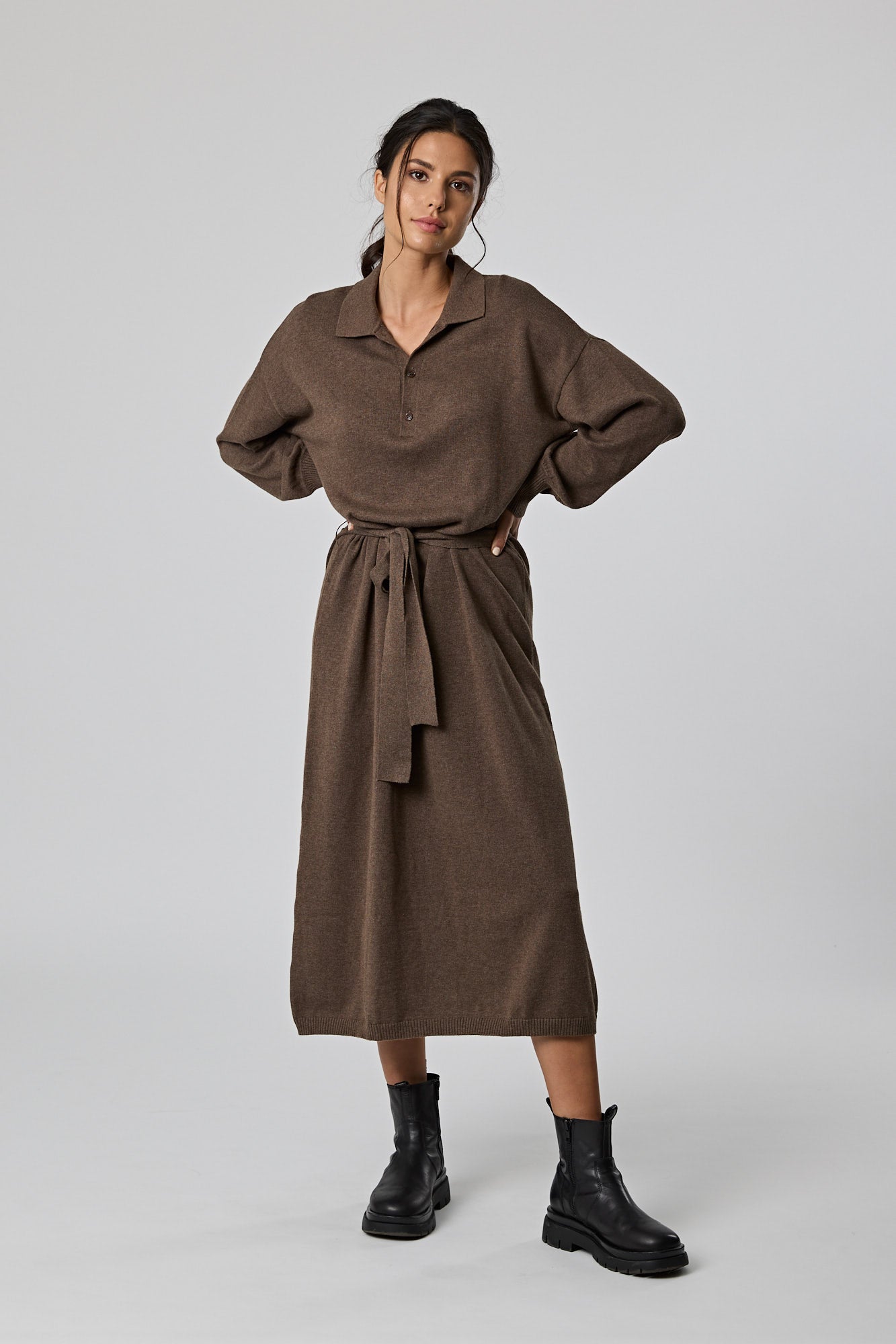 Frame Knit Dress - Ash