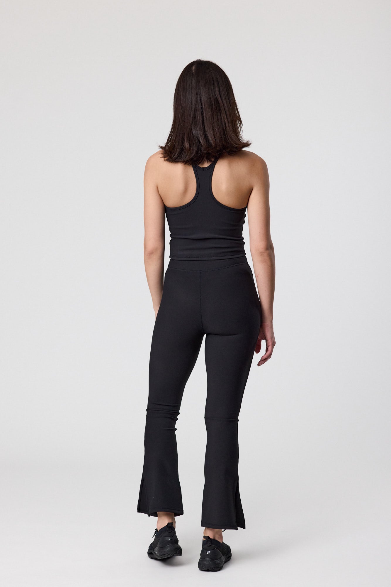 Mini Rib Split leggings - Black