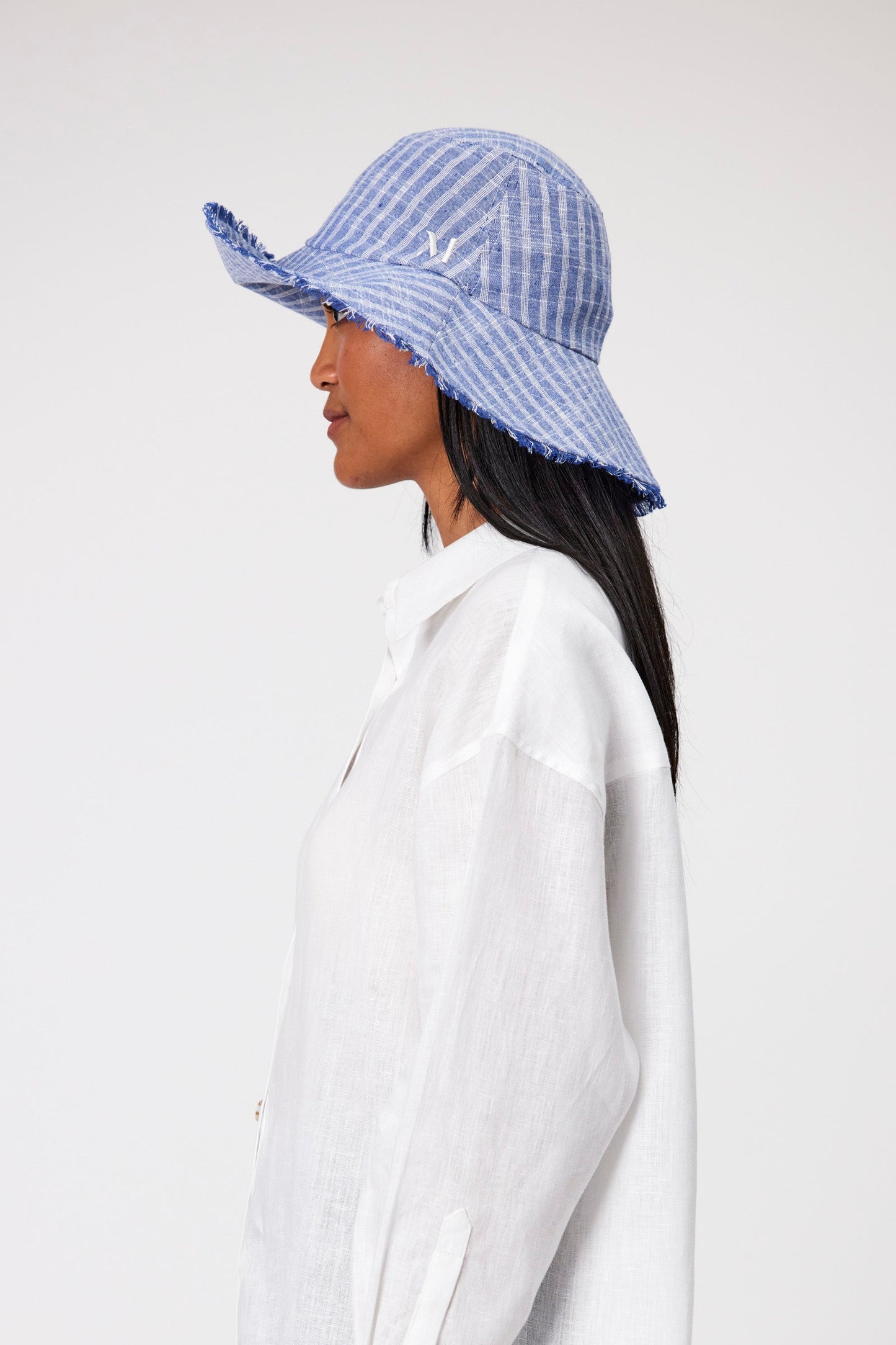 Bucket Hat - Denim Stripe