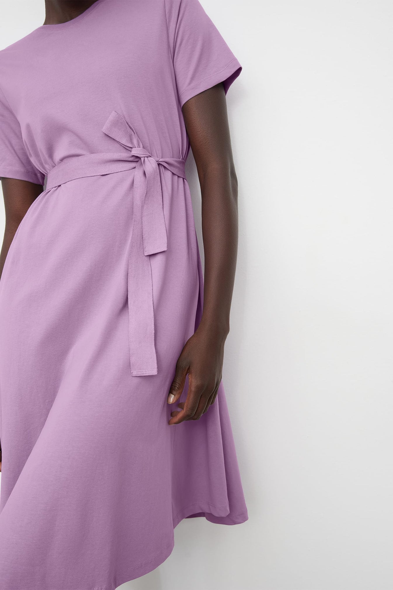 Classic A-Line Tee Dress - Lavender
