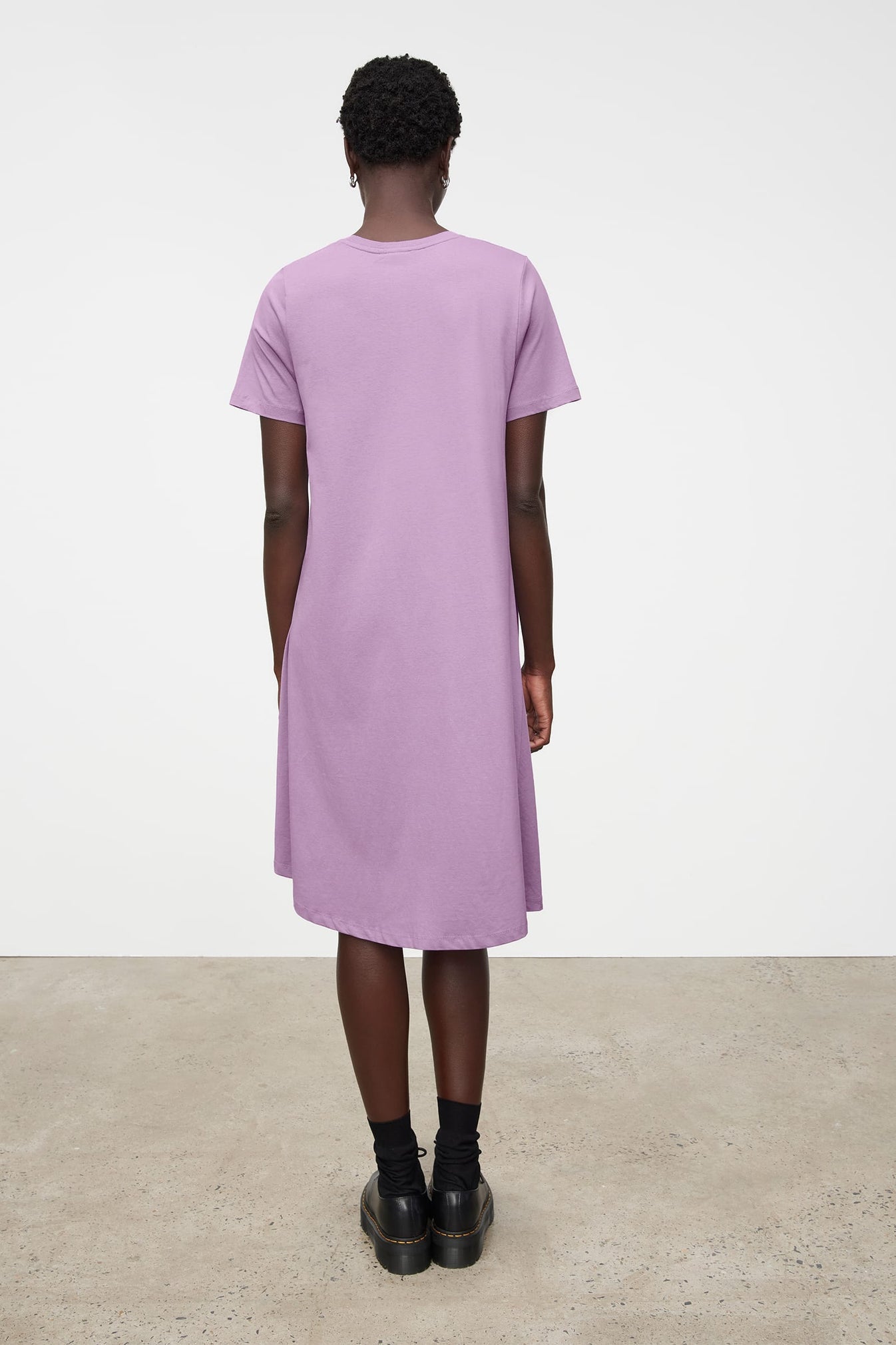 Classic A-Line Tee Dress - Lavender