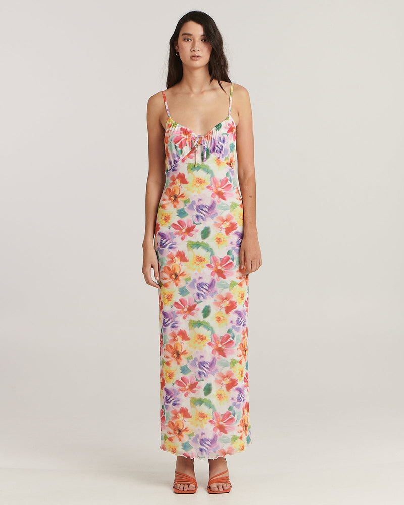 Alicia Midi Dress - Blurred Floral