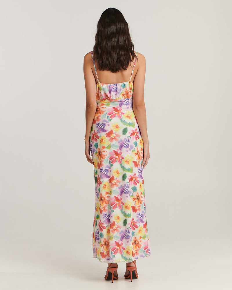 Alicia Midi Dress - Blurred Floral