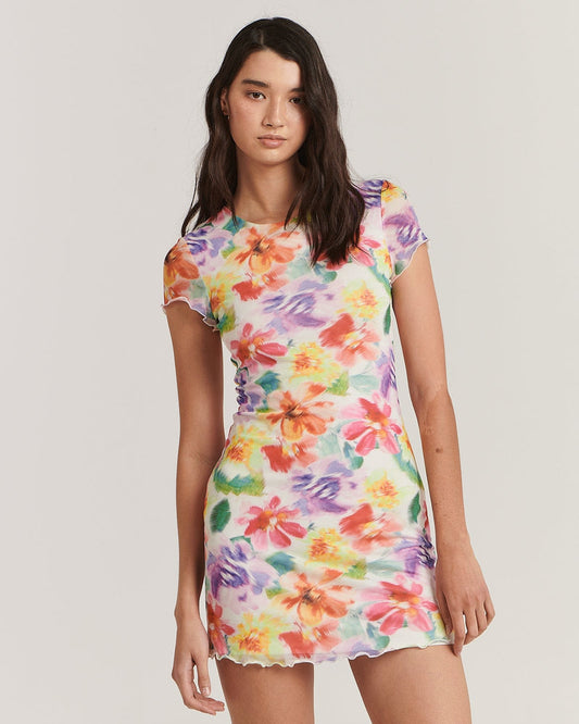 Alicia Mini Dress - Blurred Floral