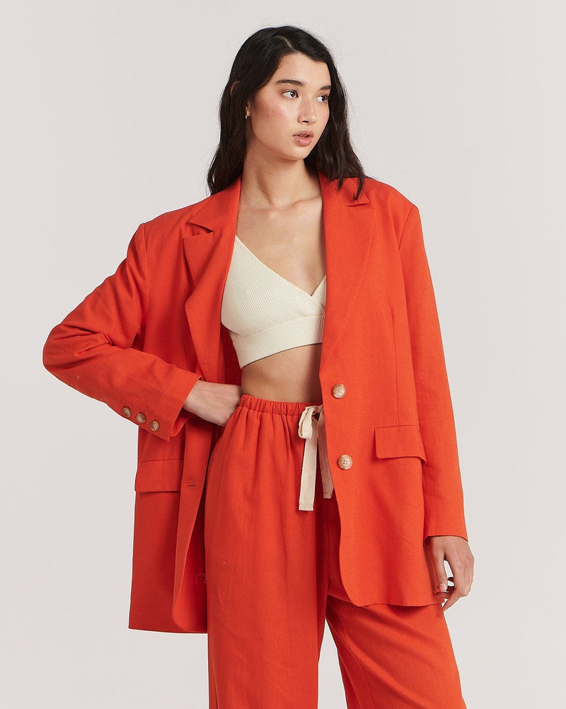 Addison Blazer - Tangerine Tango