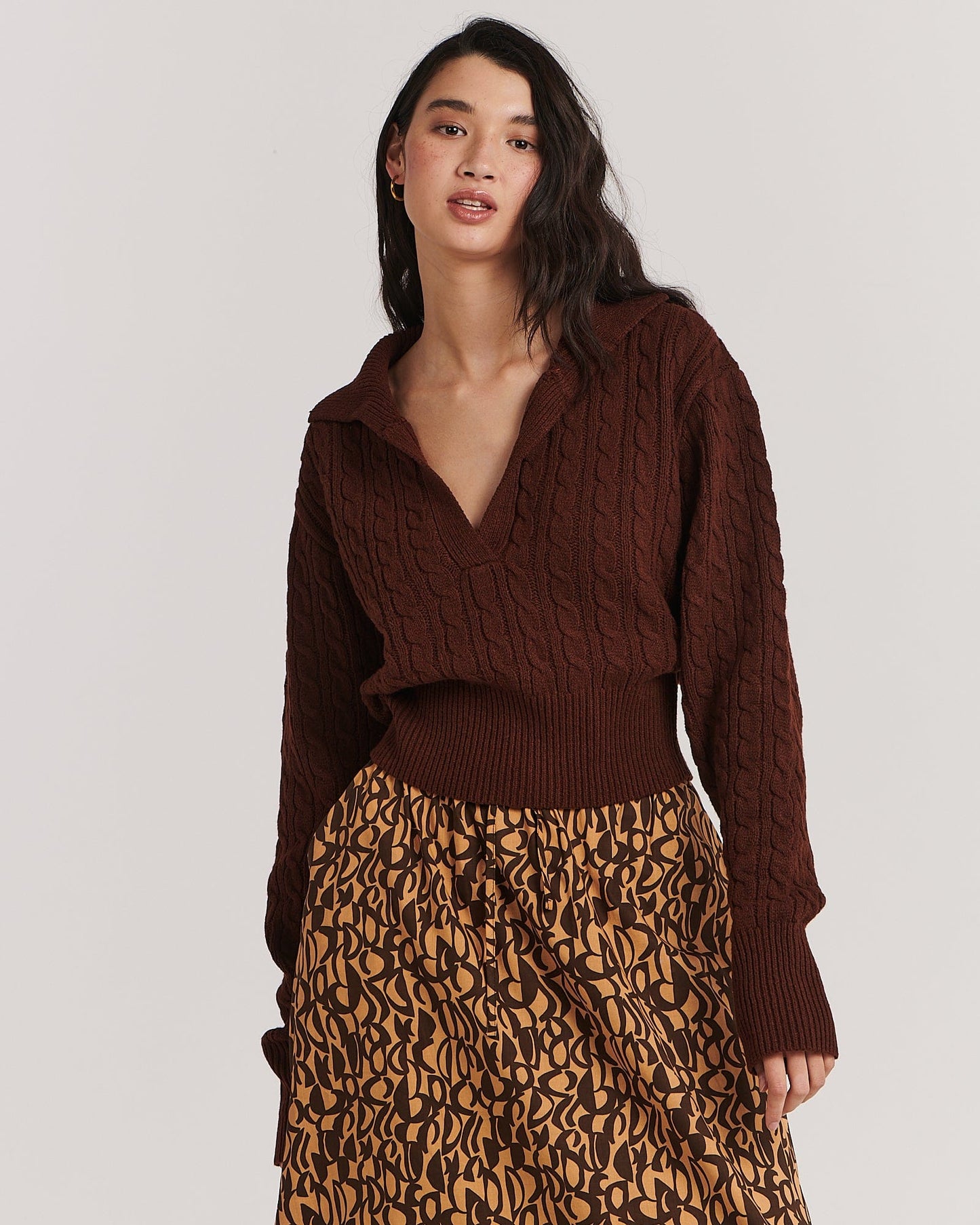 Valeria Knit Top - Chocolate