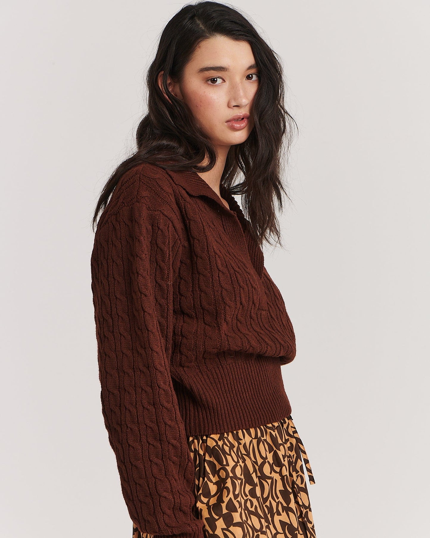 Valeria Knit Top - Chocolate