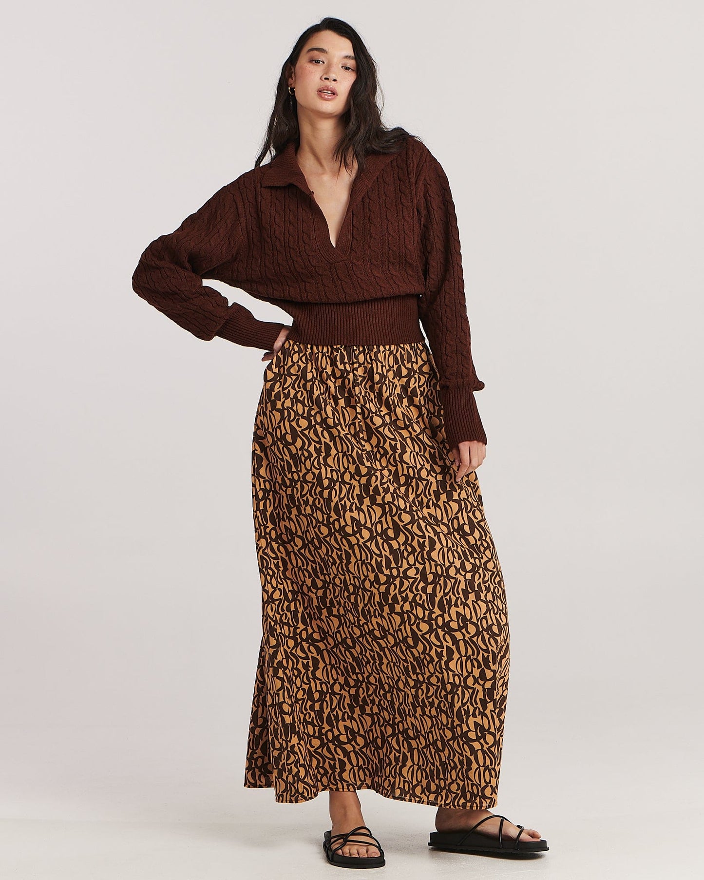 Valeria Knit Top - Chocolate